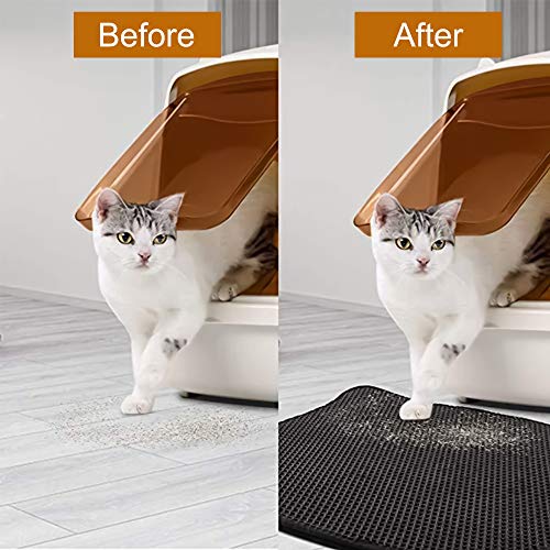 MEEQIAO EVA Doble Capa la Alfombra de Arena para Gatos,No Tóxico, Antideslizante, Impermeable - Diseño Duradero, Fácil de Lavar (Expansión,40x50cm)