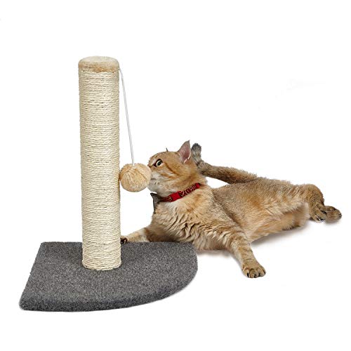 Meerveil Rascador para Gatos, Rascador Gato Árbol para Gatos Juguete Favorito de Gato Pequeño y Simple Fácil de Instalar (14)