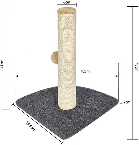 Meerveil Rascador para Gatos, Rascador Gato Árbol para Gatos Juguete Favorito de Gato Pequeño y Simple Fácil de Instalar (14)