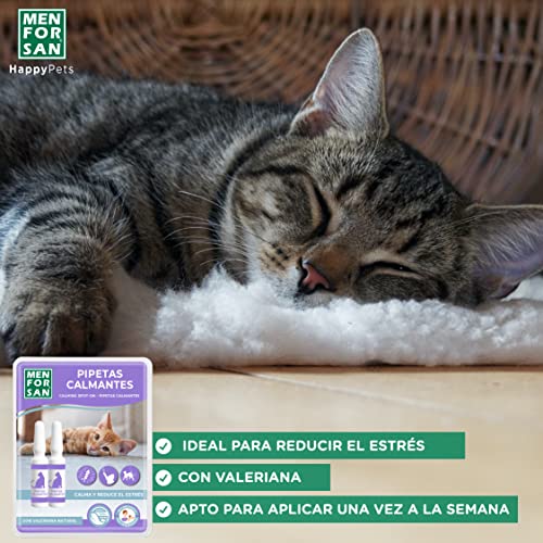 MENFORSAN Pipetas calmantes para Gatos, Blister con 2 Unidades, Reduce el estrés