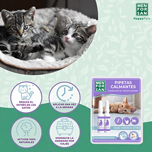 MENFORSAN Pipetas calmantes para Gatos, Blister con 2 Unidades, Reduce el estrés