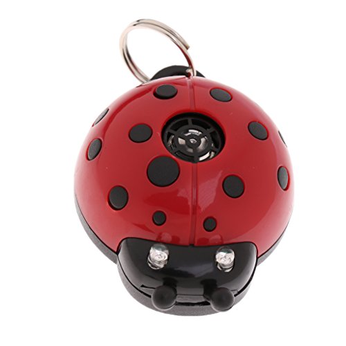 MERIGLARE Repelente Ultrasónico para Garrapatas, Mosquitos, Pulgas, para Perros, Gatos, Mariquita - Rojo