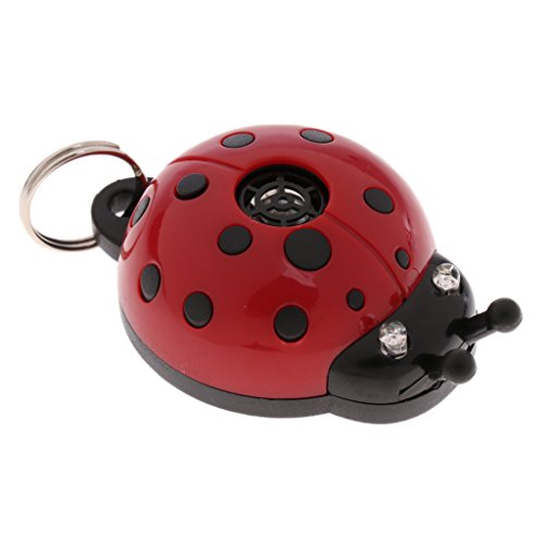 MERIGLARE Repelente Ultrasónico para Garrapatas, Mosquitos, Pulgas, para Perros, Gatos, Mariquita - Rojo