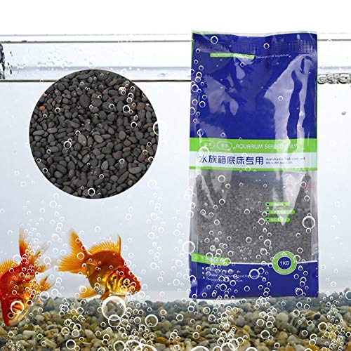 Mini Black Rocks Stone Decorativo, Piedra Natural Arena Acuario Grava DIY Plant Rock para Acuario, Pecera, Terrario, Jardinería (1000 g/Bolsa)