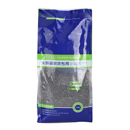 Mini Black Rocks Stone Decorativo, Piedra Natural Arena Acuario Grava DIY Plant Rock para Acuario, Pecera, Terrario, Jardinería (1000 g/Bolsa)
