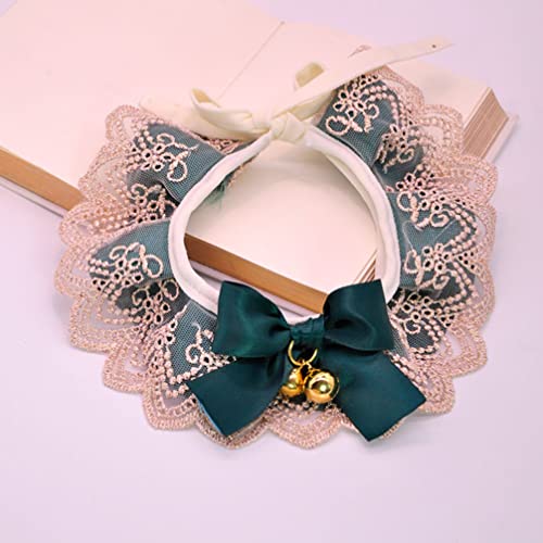Mipcase Cuello de Gato Pajarito Gatito Encaje Bandanas Traje Collar de Mascotas Joyería con Campanas Regulables Gato Perro Billar Babs Babs para Gatito Gatito Perro Mascotas