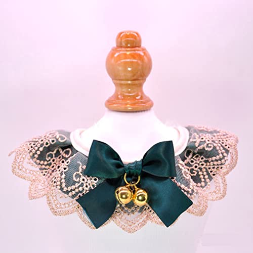 Mipcase Cuello de Gato Pajarito Gatito Encaje Bandanas Traje Collar de Mascotas Joyería con Campanas Regulables Gato Perro Billar Babs Babs para Gatito Gatito Perro Mascotas