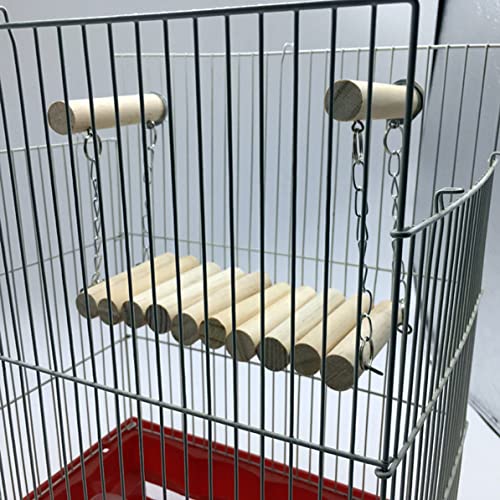 Morninganswer Aves Juguete Mascota Loro Periquito Periquito Jaula cabaña nidos pájaro Juguete Hamaca Columpio Juguete Colgante Suministros para Mascotas