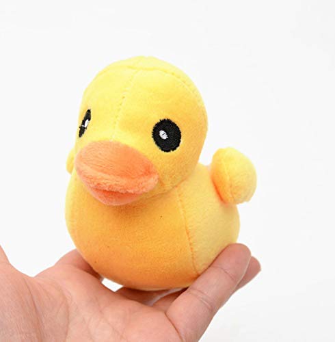 MZHH Juguete Suave Lindo pequeño Pato Amarillo Peluche Juguete para niños Juguete para Perros Sonido Relleno Regalo de cumpleaños de Navidad para niños