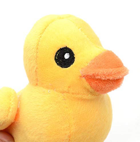 MZHH Juguete Suave Lindo pequeño Pato Amarillo Peluche Juguete para niños Juguete para Perros Sonido Relleno Regalo de cumpleaños de Navidad para niños