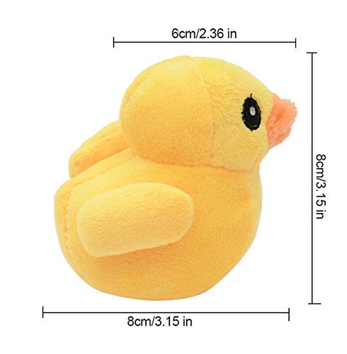 MZHH Juguete Suave Lindo pequeño Pato Amarillo Peluche Juguete para niños Juguete para Perros Sonido Relleno Regalo de cumpleaños de Navidad para niños