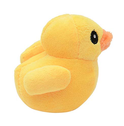 MZHH Juguete Suave Lindo pequeño Pato Amarillo Peluche Juguete para niños Juguete para Perros Sonido Relleno Regalo de cumpleaños de Navidad para niños