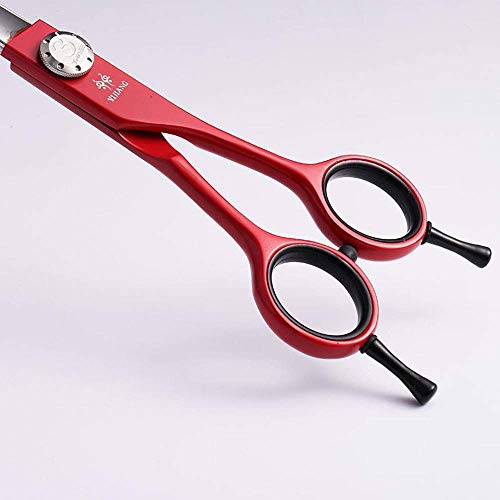 N/ A Tijeras para Cortar el Pelo para Perros, Tijeras para Mascotas de 7 Pulgadas Acero Inoxidable Peluquería para Perros Corte de Pelo Belleza Tijeras Planas