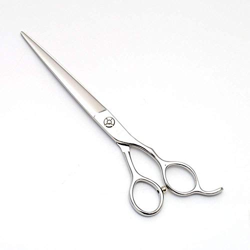 N/ A Tijeras para Cortar el Pelo para Perros, Tijeras para Mascotas de Acero Inoxidable 440C, cizalla Plana Recta de 7.0 Pulgadas