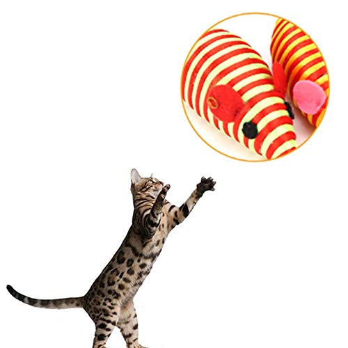 NA 6 piezas de juguetes para gatos ratones, ratón de sisal, juguete interactivo para gatos y gatitos de entrenamiento