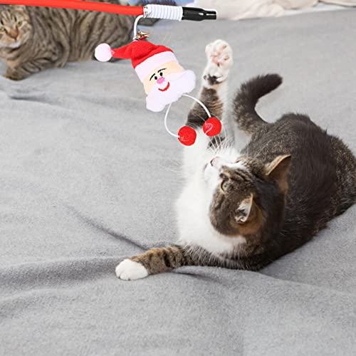 N/A/A Juguetes para Gatos - Varita de Juguete para Gatos - Juguetes de Peluche interactivos para Mascotas - Divertido Palo de Gato para el Ejercicio de persecución de Gatitos en Interiores Paradesour