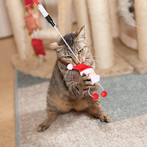 N/A/A Juguetes para Gatos - Varita de Juguete para Gatos - Juguetes de Peluche interactivos para Mascotas - Divertido Palo de Gato para el Ejercicio de persecución de Gatitos en Interiores Paradesour