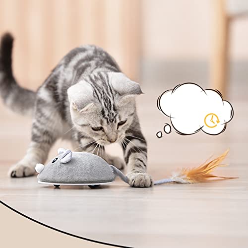 NCONCO Juguete realista Rata Juguete interactivo Eléctrico Automático Movimiento Ratón Juguete para Gatos Chase Jugando