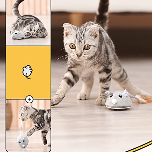 NCONCO Juguete realista Rata Juguete interactivo Eléctrico Automático Movimiento Ratón Juguete para Gatos Chase Jugando