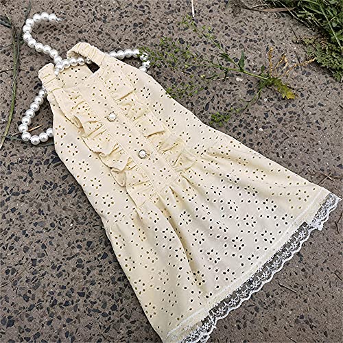 NELIT Vestido de Gato sin Pelo Algodón Apto para la Piel Delgado Ropa de Gato esfinge-Beige_XS