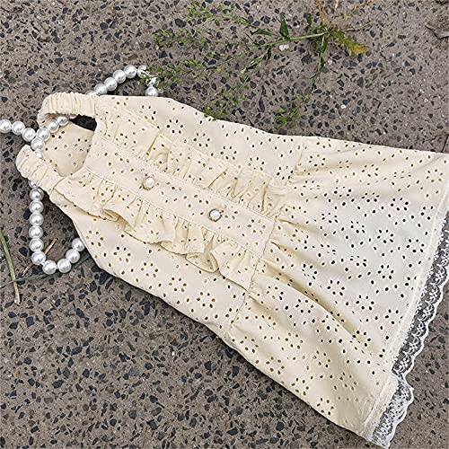 NELIT Vestido de Gato sin Pelo Algodón Apto para la Piel Delgado Ropa de Gato esfinge-Beige_XS