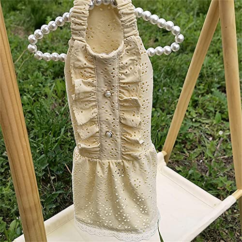 NELIT Vestido de Gato sin Pelo Algodón Apto para la Piel Delgado Ropa de Gato esfinge-Beige_XS