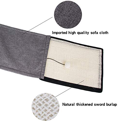 Nicoone Tabla de rascar para gatos, alfombra de sisal natural para gatos, alfombrilla para rascador de gato, tapete de molienda de garras para muebles, protectores de arañazos para sofá, silla