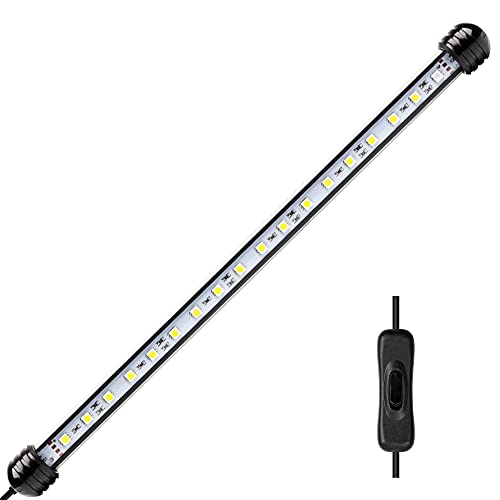 NICREW Luz Blanca LED Sumergible para Acuarios, Barra de luz Subacuática 4W Lámpara Sumergible Acuario LED, Tubos de Luz Impermeable