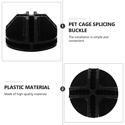 NUOBESTY Conector de Plástico Cubo de Rejilla de Alambre: 12 Unids Hebillas de Jaula de Mascotas para Organizador de Almacenamiento de Armario Modular Y Estanterías de Alambre ()
