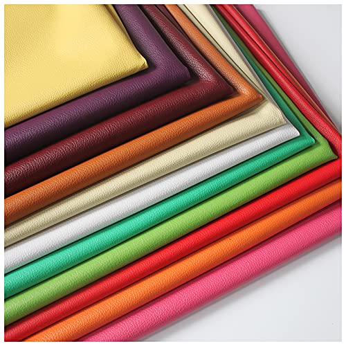 NXFGJ Cuero de Imitación 50x138cm 19"x54"Hoja de Cuero Sintético de PVC, para Bolso, Sombrero, Joyería, Manualidades para El Cabello, Costura y Decoraciones(Color:Marrón-Negro)