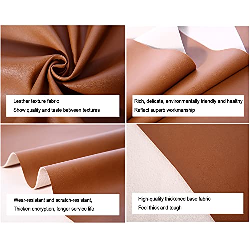 NXFGJ Cuero Sintético 138cm Cuero de Imitación 100cm de Ancho Cuero Sintético Impermeable para Sofás Asientos de Coche Y Bolsos(Color:marrón)