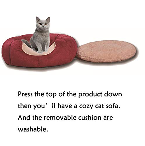 Oncpcare - Casa para gatos y animales pequeños, casita suave y cálida, cama, escondite con cojín extraíble para invierno