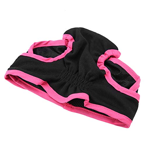 Oumefar Pantalón fisiológico Reutilizable para Perros Ropa Interior para Perros pañal Sanitario para Mascotas Pantalones Cortos Sanitarios Bragas para Perros Femeninos y Masculinos(L-Negro)