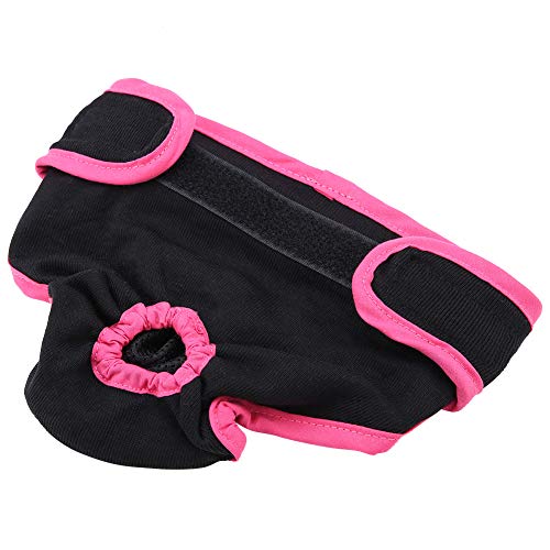 Oumefar Pantalón fisiológico Reutilizable para Perros Ropa Interior para Perros pañal Sanitario para Mascotas Pantalones Cortos Sanitarios Bragas para Perros Femeninos y Masculinos(L-Negro)