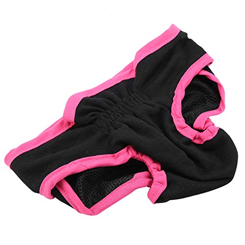 Oumefar Pantalón fisiológico Reutilizable para Perros Ropa Interior para Perros pañal Sanitario para Mascotas Pantalones Cortos Sanitarios Bragas para Perros Femeninos y Masculinos(L-Negro)