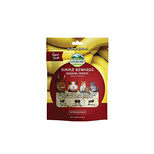 Oxbow SIMPLE REWARDS Treats - Rabbits Guinea Pigs Chinchillas BANANA 28.6 g