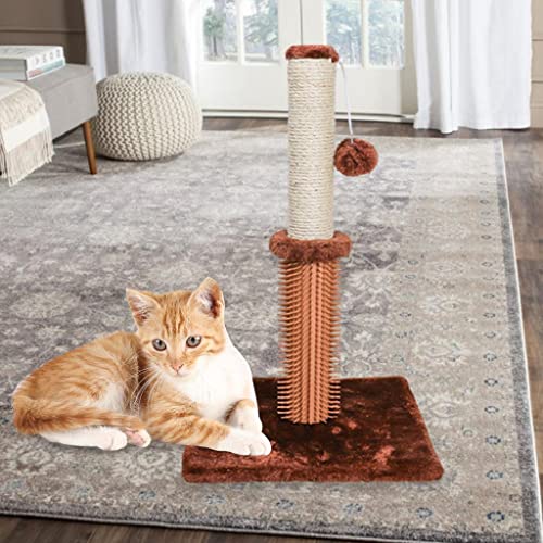 P Prettyia Rascador para Gatos Muebles Cama Poste para Mascotas Centro de Actividades Gatito - Café