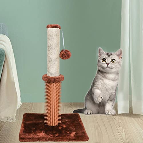 P Prettyia Rascador para Gatos Muebles Cama Poste para Mascotas Centro de Actividades Gatito - Café