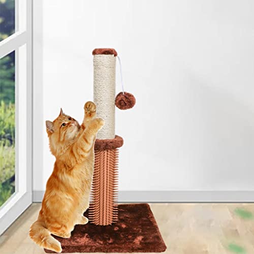 P Prettyia Rascador para Gatos Muebles Cama Poste para Mascotas Centro de Actividades Gatito - Café
