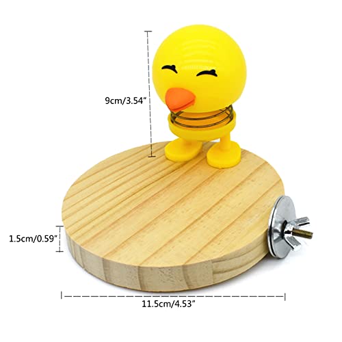 Pájaro TOYS NATURAL PERCH PERCH PLATURANTE CON PLATACIÓN DE CAJA DE POLLO AMARILLO LINDO PARA COCIDOS CONOURSUFICIONES LIGGÍAS LOVEBARDS PUEBLOS PUEBLES DE MADERA NATURAL