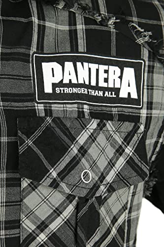 Pantera Cowboys from Hell Hombre Camisa Manga Corta Negro/Gris XL, 100% algodón, Regular