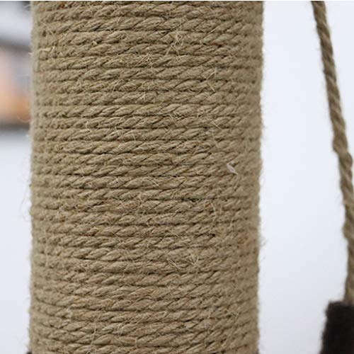 Patio de Juegos para Gatos 18,5 '' De Altura del Gato Que Rasguña El Poste, Kitty Rascador con Balón Colgado, Polo Rascador Duradero Gato con Sisal Cuerda Parque Infantil para Gatos (Color : Gris)