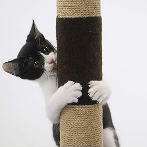 Patio de Juegos para Gatos 18,5 '' De Altura del Gato Que Rasguña El Poste, Kitty Rascador con Balón Colgado, Polo Rascador Duradero Gato con Sisal Cuerda Parque Infantil para Gatos (Color : Gris)