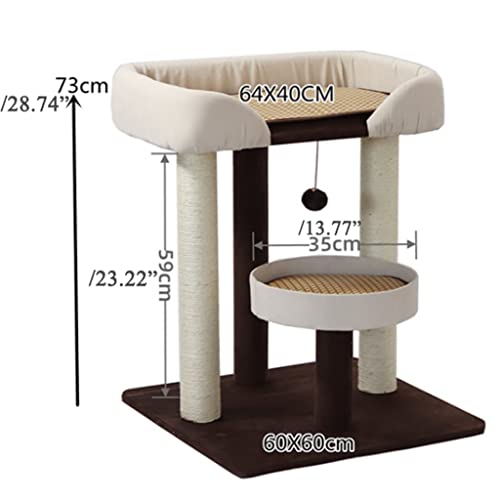 Patio de Juegos para Gatos Cat Actividad Árboles Cat Torre Gato Grande Arriba Condominio Cat Condominio con Cama Grande Sisal Cat Rasguño Post Sturdy Cat House Parque Infantil para Gatos