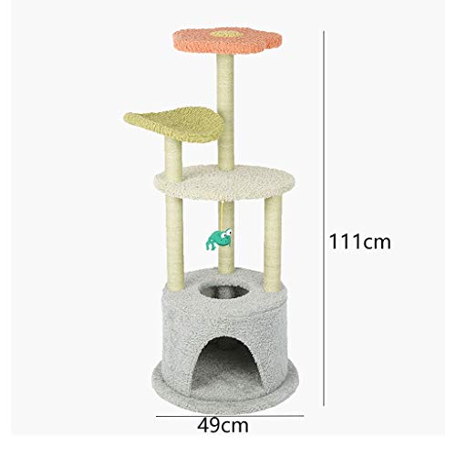 Patio de juegos para gatos Cats Tree Cat Tower Sisal Scratching Post Cuerda con la plataforma de condominio Plataforma Kittens Juguetes Centro de actividades, Cat Scratch Post Parque infantil para gat