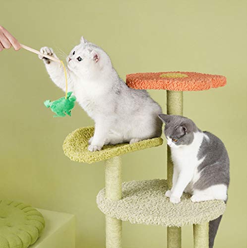 Patio de juegos para gatos Cats Tree Cat Tower Sisal Scratching Post Cuerda con la plataforma de condominio Plataforma Kittens Juguetes Centro de actividades, Cat Scratch Post Parque infantil para gat