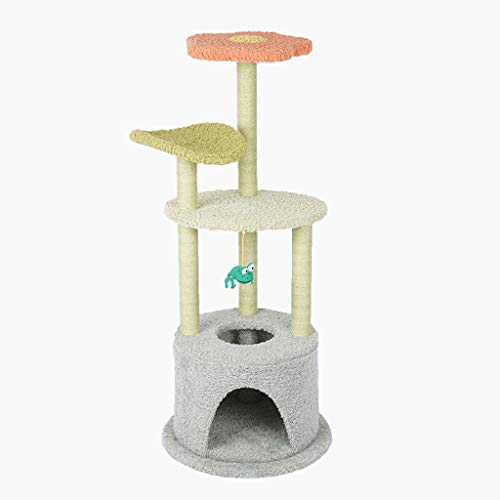 Patio de juegos para gatos Cats Tree Cat Tower Sisal Scratching Post Cuerda con la plataforma de condominio Plataforma Kittens Juguetes Centro de actividades, Cat Scratch Post Parque infantil para gat