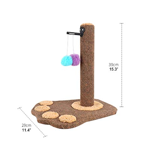 Patio de juegos para gatos Gato que rasguña el poste, gatito de peluche corto Rascador, gato del árbol de seguimiento de juguetes interactivos, gato Rascador con balón colgado Parque infantil para gat