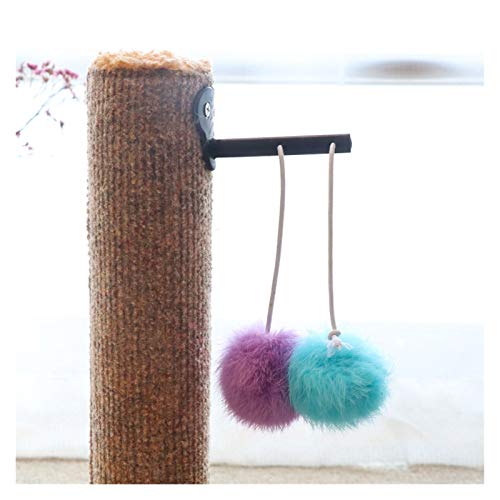 Patio de juegos para gatos Gato que rasguña el poste, gatito de peluche corto Rascador, gato del árbol de seguimiento de juguetes interactivos, gato Rascador con balón colgado Parque infantil para gat