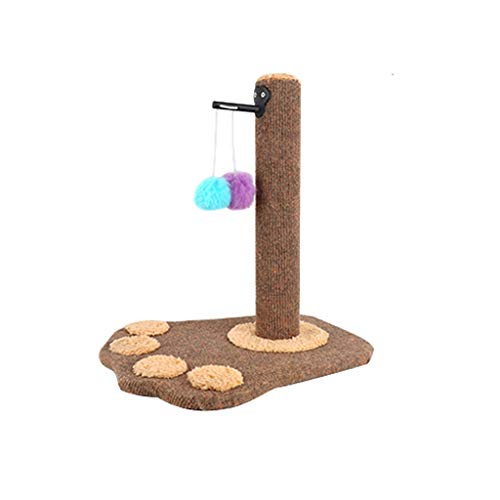 Patio de juegos para gatos Gato que rasguña el poste, gatito de peluche corto Rascador, gato del árbol de seguimiento de juguetes interactivos, gato Rascador con balón colgado Parque infantil para gat